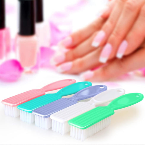 HOFASON 6 Pack Nail Brush for Cleaning Fingernails, Nail Dust Brush for Manicure Pedicure Tools, Macaron
