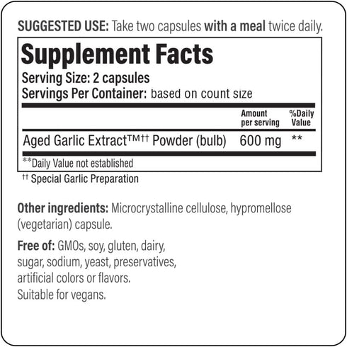 Kyolic Aged Garlic Extract Formula 300, Vegan, 360 Capsules for Cardiovascular Health