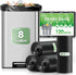 RayPard Strong Trash Bags, 8 Gallon, 120 Counts, Fit 30 Liter Kitchen Waste Basket, Black