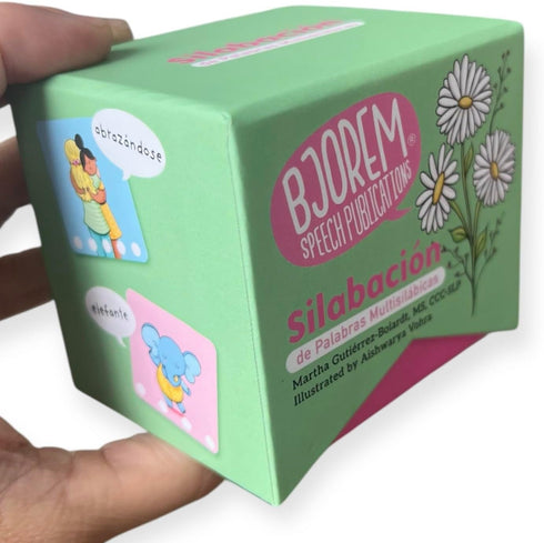 Multisilbicas 25 Bjorem Speech Silabacin de Palabras - Multisyllabic Word Cards Bilingual Syllable Segmentation