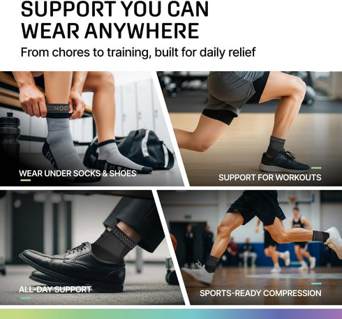 Modvel Ankle Brace for Women, Ankle Brace for Men, Ankle Support Compression Socks Foot Support Wrap, Sprained Ankle