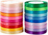 500 Yard Fabric Satin Ribbon Rolls, 25 Yard/Rolls, 20 Rolls, 2/5 Inch Wide for Gift Wrapping, Crafts, Wedding