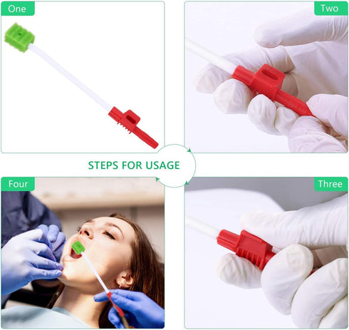 Wellgler's Oral Care Single Use Suction Swab (Box of 60)