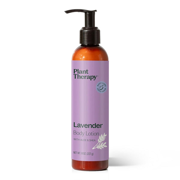 Plant Therapy Lavender Body Lotion with Aloe and Shea, 8 oz - Hydrate and Nourish Skin with Botanical Ingredients