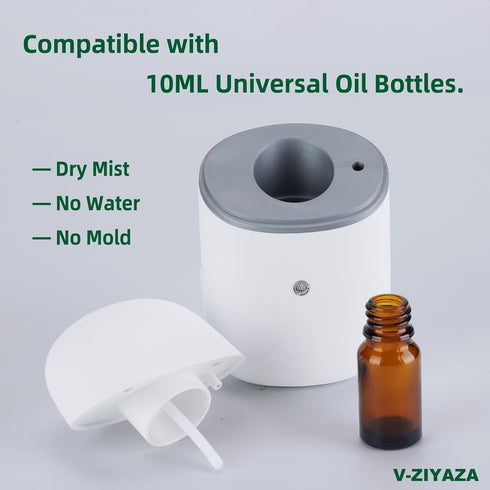 V-ZIYAZA 2025 10ml Waterless Diffuser - Plug in Waterless Essential Oil Diffuser with Timer & Light - Upgrade Version