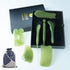 7 Pieces Gua Sha Scraping Massage Tool Set, Natural Resin GuaSha Tool for Face, Back, Neck, with Storage Bag (Green)