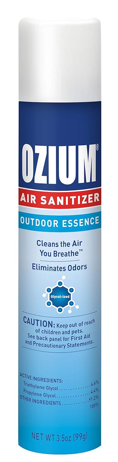 Ozium Air Sanitizer & Odor Eliminator, 3.5 Oz, for Homes, Cars, Offices, Outdoor Essence