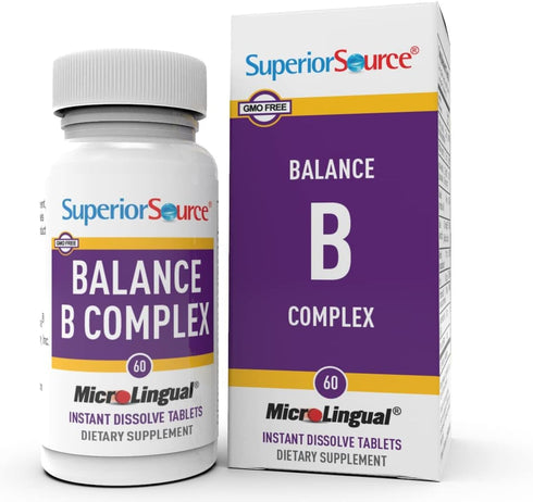Superior Source B Complex Folic Acid/Biotin, 60 Tablets