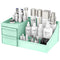 Makeup Desk Cosmetic Storage Box Organizer with Drawers for Vanity Counter, Elegant Holder for Brushes and Lipstick