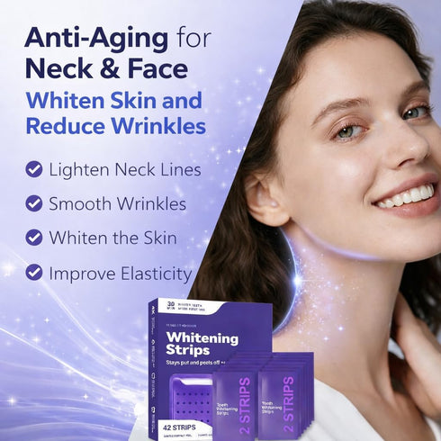 Teeth Whitening Strips for Sensitive Teeth Gentle Daily Whitening, Enamel-Safe & Peroxide-Free, Removes Coffee & Tea