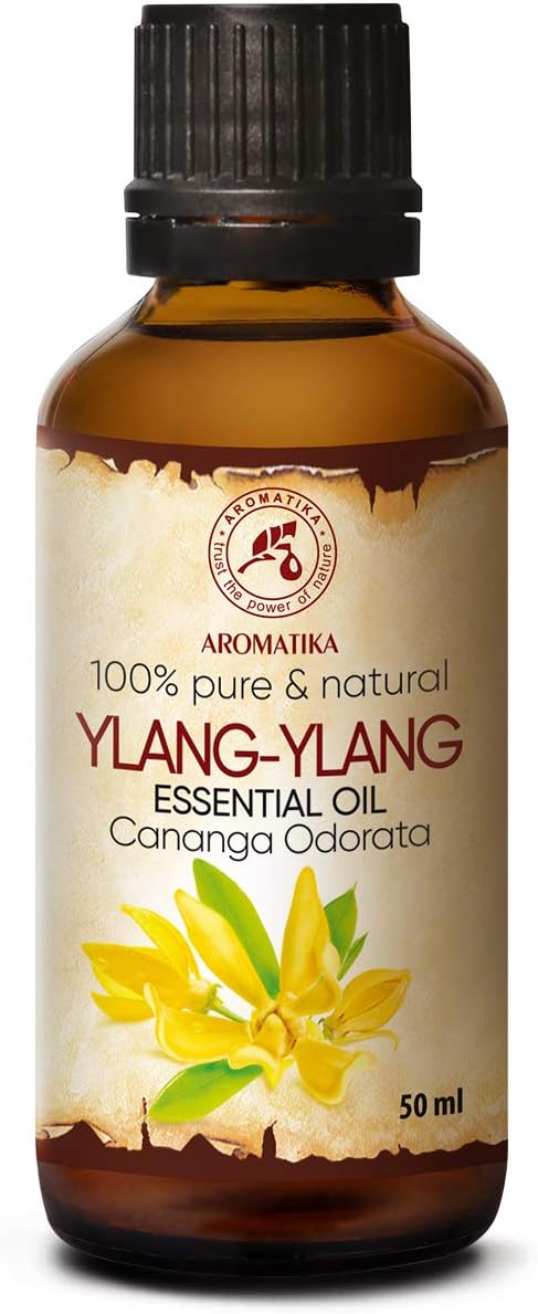 Ylang-Ylang Essential Oil - 1.7 Fl Oz, 100% Pure & Natural for Aromatherapy, Beauty, and Relaxation