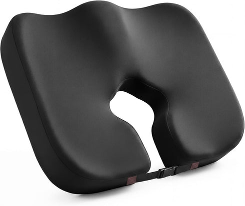 HANQIMER Wheelchair Seat Cushion with Hole and Tailbone Cutout for Pressure Relief, Ergonomic