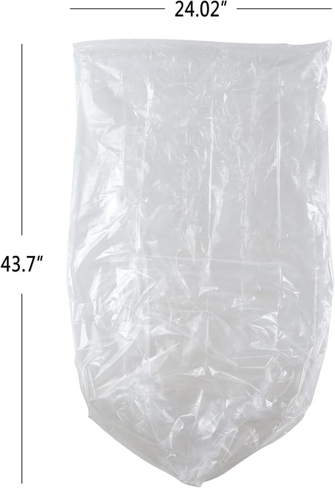18 Gallon Tall Kitchen Trash Bags, Clear Trash Compactor Bags, 95 Count by Fiazony