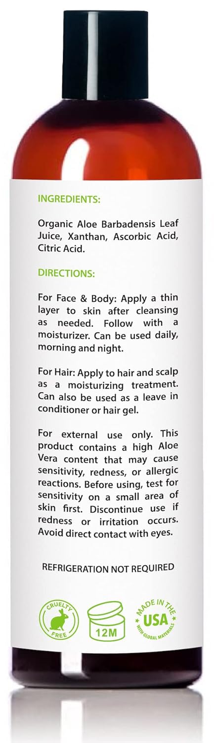 Organic Aloe Vera Gel by Amara Beauty