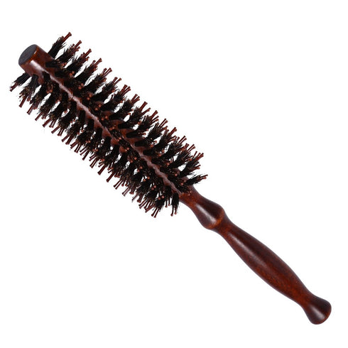 Round Brush - Antistatic Curling Hair Care Comb, Wooden Handle for Professional or Personal Use.