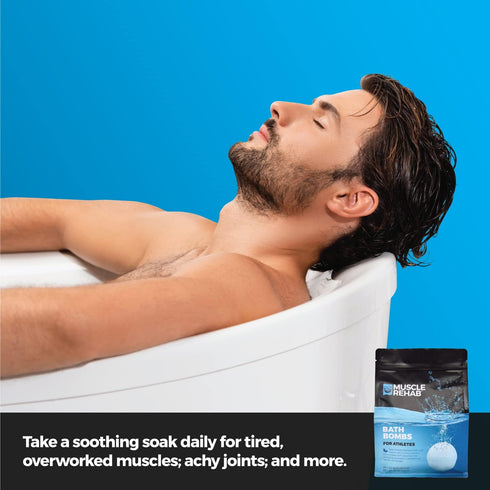 Magnesium Epsom Salt Arnica Bath Bombs - Fast-Absorbing Muscle Soak for Post-Workout, 4 Bombs