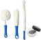3 Pcs Decanter Cleaner Set, Flexible Wine Bottle Cleaning Brush with Decanter Cleaning Balls (Blue)