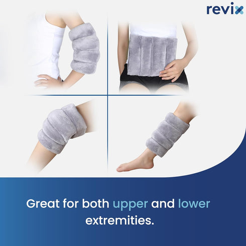 REVIX Microwave Heating Pad for Knee Pain Relief & Arthritis, Microwavable Heated Knee Wrap for Muscle and Joint