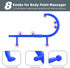 Back and Neck Massager for Trigger Point Fibromyalgia Pain Relief and Self Massage Hook Cane Therapy (Blue)