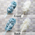 2 Pack Back Scrubber for Shower, Soft Loofah Sponge with Non-slip Handle, Blue and White