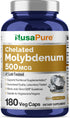 NusaPure Chelated Molybdenum, 500 mcg, 180 Vegetarian Caps, Vegan, Non-GMO