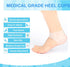 Wonderwin Gel Heel Cups, Medical-Grade Breathable Heel Protectors for Cracked Heels, Heel Spurs, Plantar Fasciitis, Men