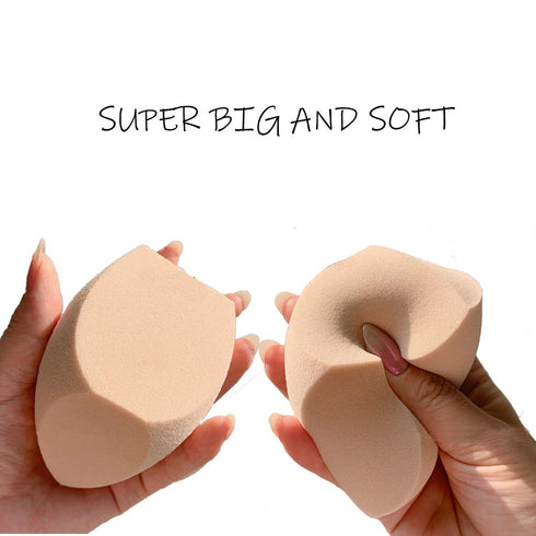 Makeup Sponge Blender & Holder, BIG & SOFT Beauty Blender Puff Set, Applicator Blending Blenders & Sponge Holder