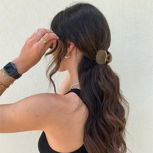 Small Hair Clips for Thin, Fine, and Short Hair - 8 Pcs Cute Matte Claw Clips with Double Row Teeth