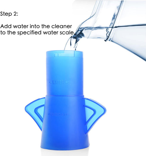 Angry Mum Microwave Oven Cleaner, Chemical Free Steamer Cleaning with Vinegar and Water, Kitchen Office (Blue)