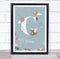 The Card Zoo New Baby Birth Details Christening Nursery Woodland Animals Initial G Gift Print