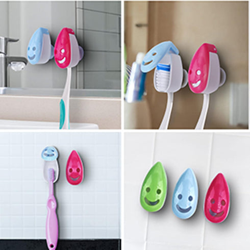 VADOO 6Pcs Toothbrush Head Cover Cap, Suction Cup Toothbrush Case, Portable Toothbrush Protector Holder