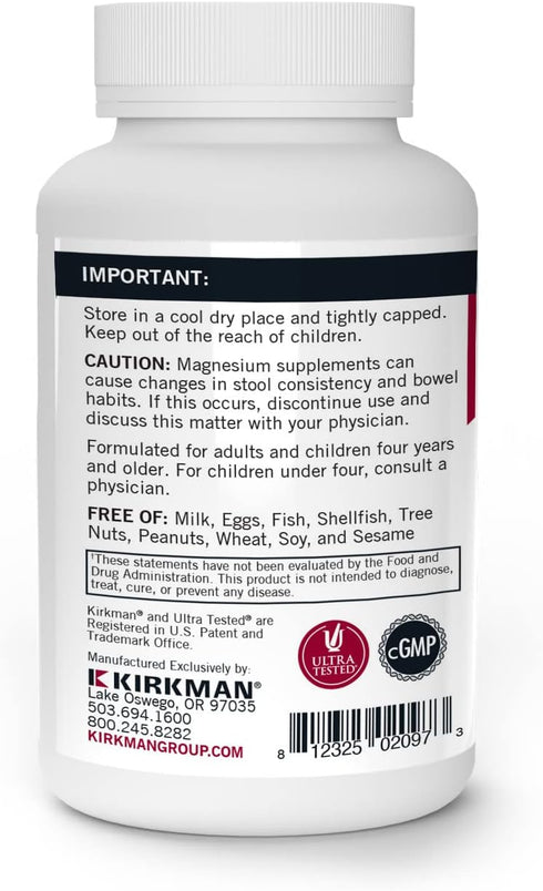 Kirkman Vitamin B6 with Magnesium - 120 Tablets - Chewable Wafer Supplement - Hypoallergenic