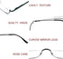 Half Frame Reading Glasses - 2 Pairs Half Metal Moon Readers for Women Men 3.50
