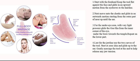 Jade Roller & Gua Sha Set - Rose Quartz Face Roller for Ultimate Facial Skin Care Products & Beauty Tools