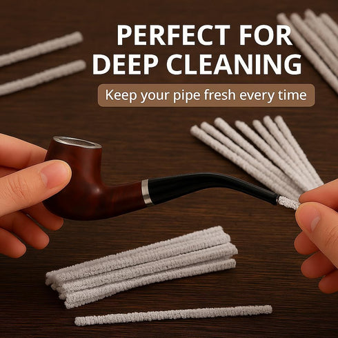 HYU VN 50pcs/Pack1PACK50pcs Smoking Pipe Cleaners Blend Cotton Rods Tobacco Smoke Mouthpiece Convenient Cleaning Tool