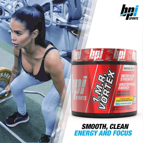 BPI Sports 1.M.R Vortex Pre Workout Powder, Non Habit Forming, Sustained Energy & Nitric Oxide Booster, 5.3 Ounce
