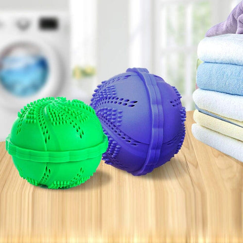 Laundry Balls Wash Balls - Pure Natural Alternative Detergent, Set of 2