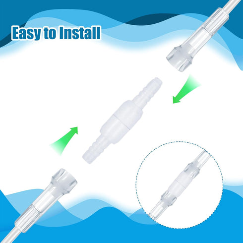 15pcs Oxygen Tubing Connector, 360-Degree Rotation Tubing Swivel Connector for Oxygen Cannula Hose