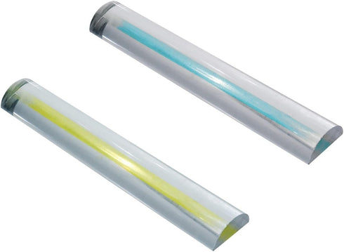 EZ Magnibar Combo Set - 2 Magnifiers, 1 with Yellow and 1 Aqua Tracker Line - 6 inches by MaxiAids