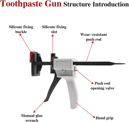KJEYOB 2026 New Toothpaste Tube Gun,Toothpaste Tube Glue Gun Squeezing Machine,Silicone Caulk Guns,Toothpastes Guns
