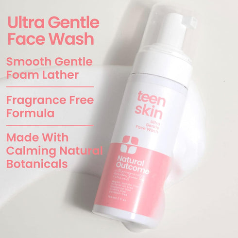 Teen Skin Face Wash Duo - Gentle Foaming Daily Face Wash for Boys & Girls, Non-toxic Ingredients (Two 5 oz Bottles)