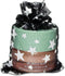 100-Pack 2x2.5 Sheer Organza Drawstring Gift Bags (X-Small) - Metallic Stars (Black/Silver) for Wedding Party Favors,