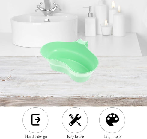 Bed Cup Patient Basin, Plastic Dental Emesis for Elderly Bedridden Patients Cleaning