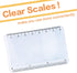 3X Card Lens Magnifier 3.5" x 2" with Protective Sleeves and Ruler Scale, Flexible Fresnel Lens, 3 Pack