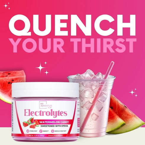Zero Sugar Watermelon Candy Electrolytes Powder - Sugar Free Drink Mix for Refreshing Hydration, Vegan, Keto, Paleo -