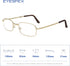 1 Pack Compact Folding Reading Glasses for Men and Women, Foldable Full Frame Computer Glasses with Reading Case,
