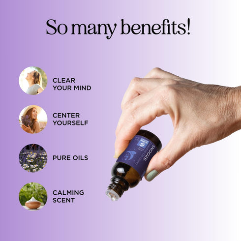 Sleep Essential Oil Blend for Diffuser - Snooze Blend with Lavender, Roman Chamomile, Cedarwood for Nighttime Relaxation