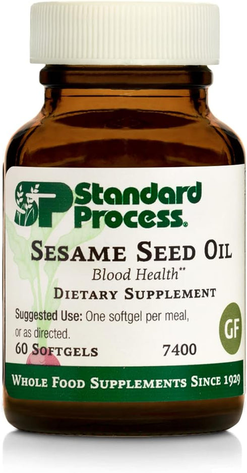 Standard Process Sesame Seed Oil, 60 Softgels - Whole Food Antioxidant for Immune Support