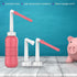 2in1 Portable Hand-held Vulva and Anus Cleaner, Travel Urinal Spray Scrubber for Personal Hygiene (PINK+GREEN 450ML)