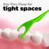 GUM Angled Floss Picks, Extra Strong Dental Flossers for Adults, Fresh Mint Flavor, 75ct